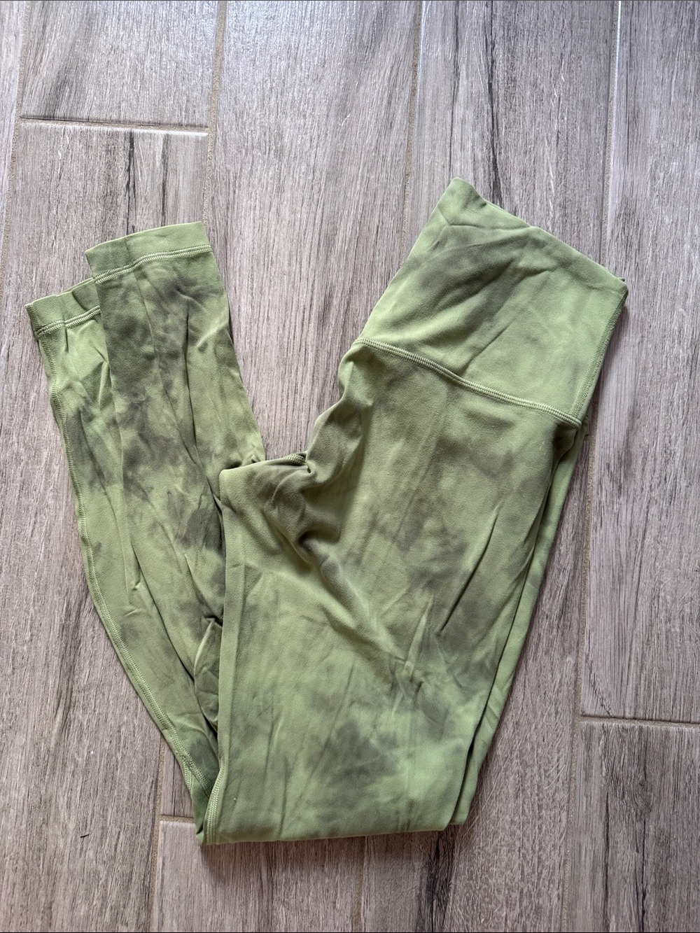 Tie-Dye Olive Green lululemon High-Waist Leggings